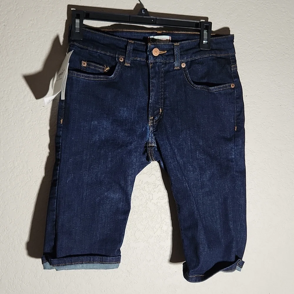 Dickies Shorts Womens Size 2 Bermuda the perfect shape denim long shorts NEW NWT